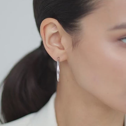 Hula hoop earrings 3 cm