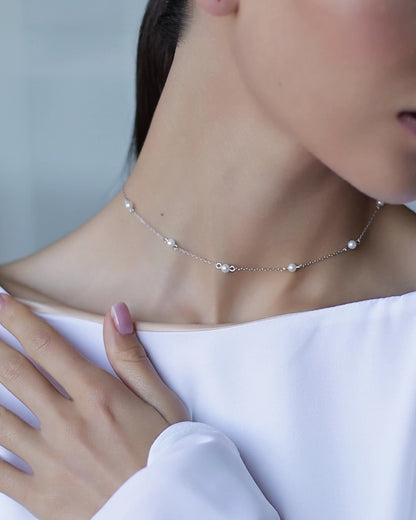 Pearl choker 35 cm