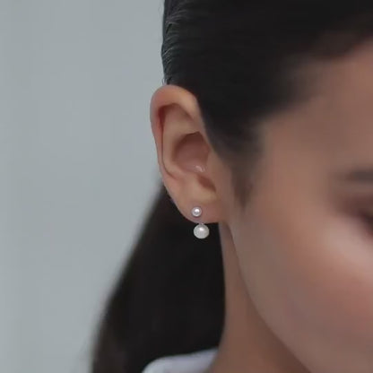 Pearl earrings-jackets