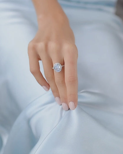 Ring with blue stone