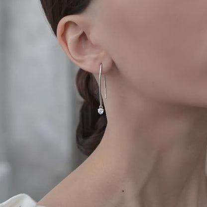Earrings Clips with cubic zirconia