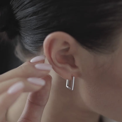 Rectangular earrings