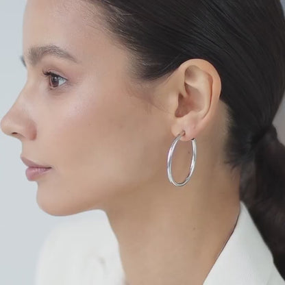 Hula hoop earrings 4 cm