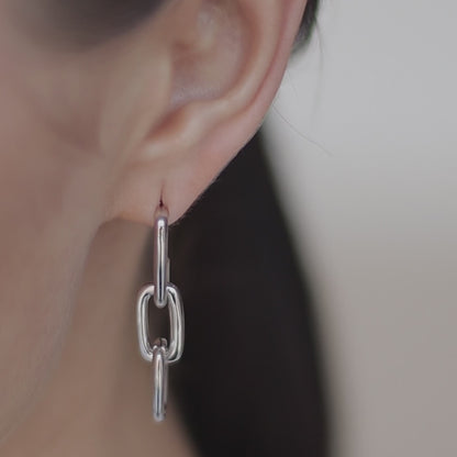 Chunky link earrings