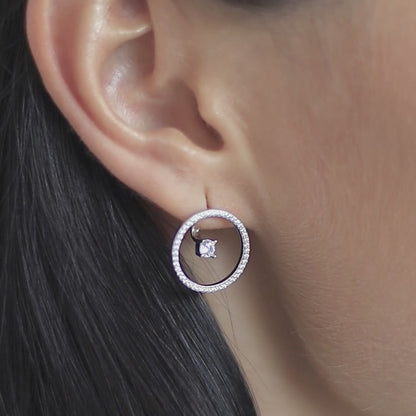 Earrings-jackets Full Moon