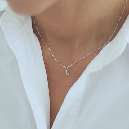 Necklace with letter L 40 cm