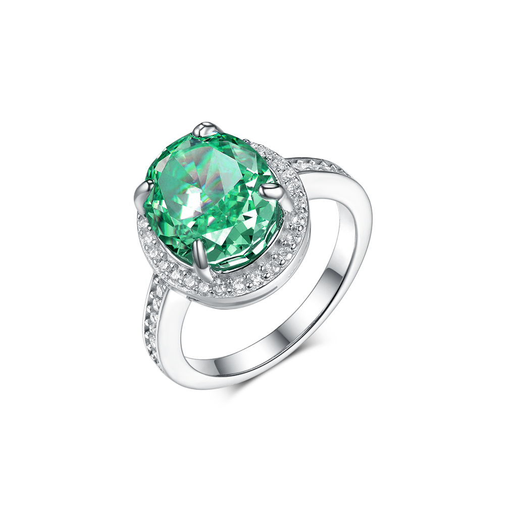 Ring with an emerald stone