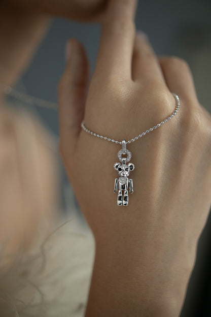 Long necklace "Teddy Brick"