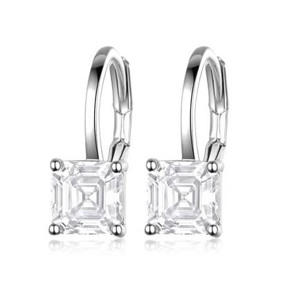 Princess Cut Entry Lock Earrings