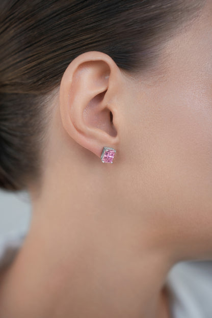 Earstuds Princess Pink CZ