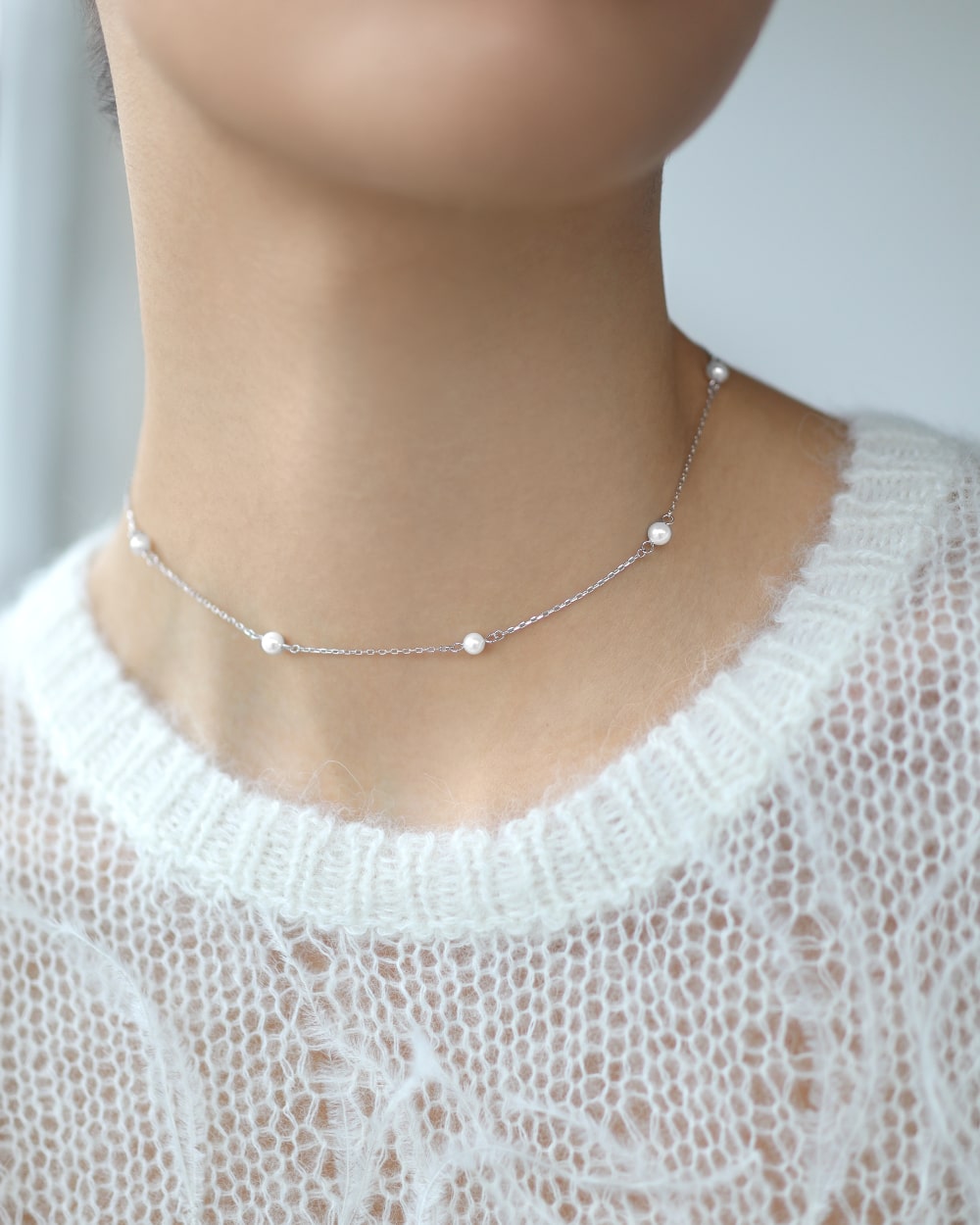 Pearl choker 35 cm