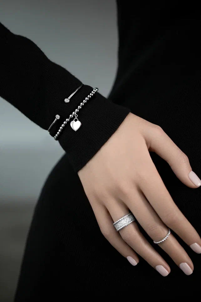 Perlina ring with stones wide