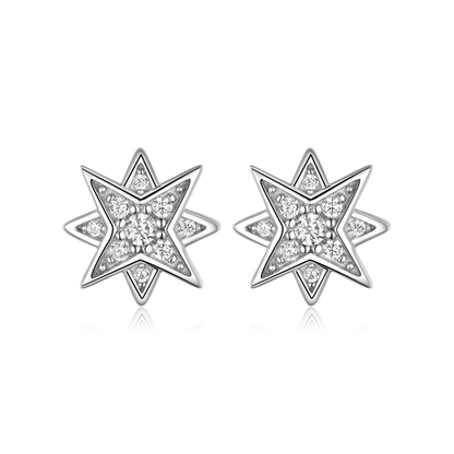 Stud earrings the Pole star