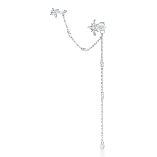 Polar Star Ear Cuff (with chain)