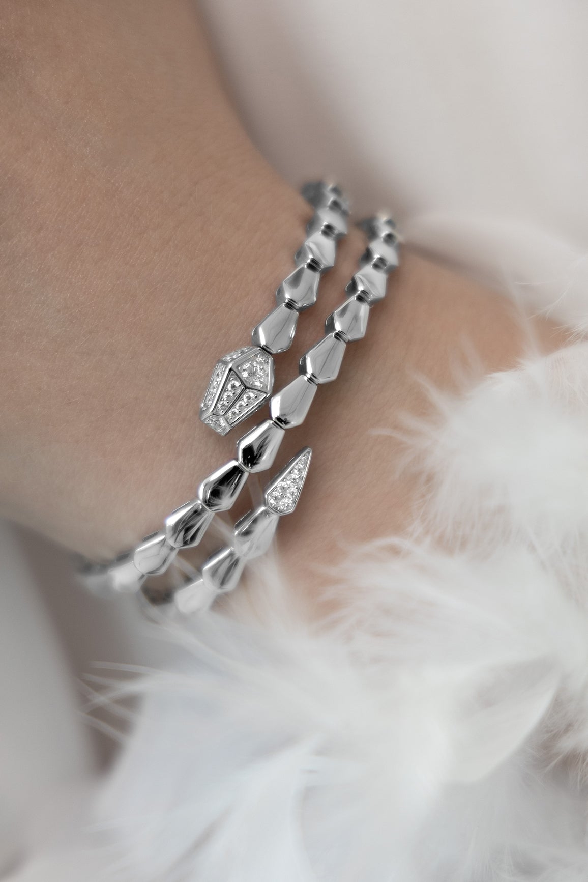 Double Serpent Snake Bracelet